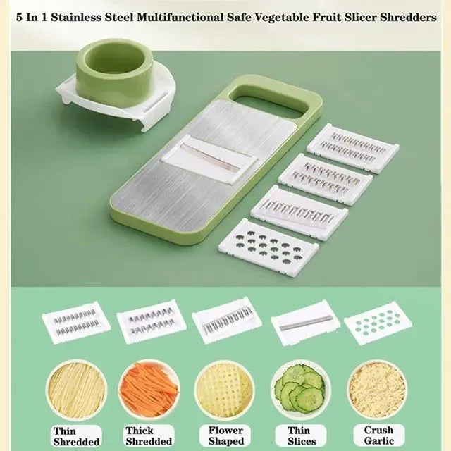 Vegetable Slicer 5 in 1 stainless vegetable cutter